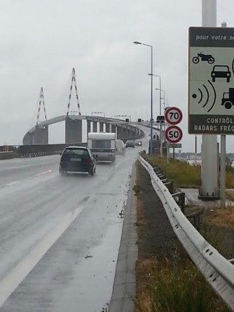 28 juin 2014, juste avant le franchissement du pont de St Nazaire.