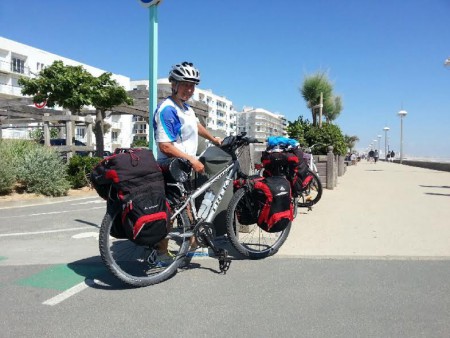 La piste cyclable à St Jean de Monts.