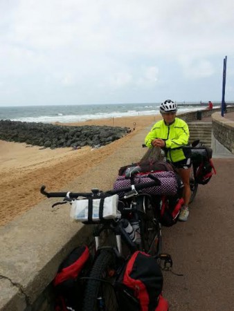 Au bord de l'océan à Capbreton.