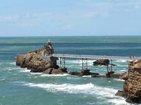 Le rocher de la Vierge à Biarritz.