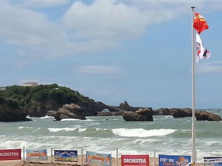 Une plage de Biarritz.